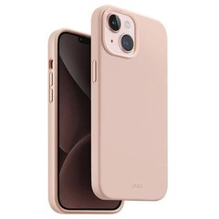 UNIQ etui Lino Hue iPhone 15 6.1" Magclick Charging różowy|blush pink цена и информация | Чехлы для телефонов | pigu.lt