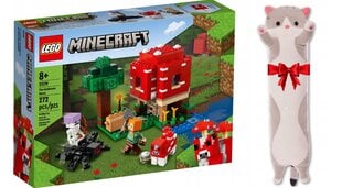 21179 LEGO Minecraft grybų namas ir pliušinė pagalvė Katė цена и информация | Конструкторы и кубики | pigu.lt