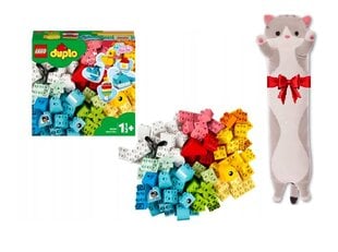 10909 LEGO Duplo širdies dėžutė ir pliušinė pagalvė Katė kaina ir informacija | Konstruktoriai ir kaladėlės | pigu.lt