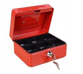 Metalinis seifas pinigams, raudonos spalvos kaina ir informacija | Seifai | pigu.lt
