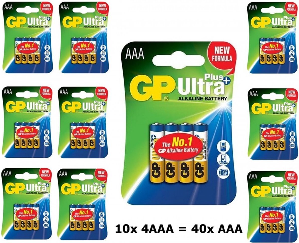 Elementai GP Ultra Plus alkaline AAA 40 vnt. цена и информация | Elementai | pigu.lt