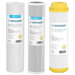 Оригинальный фильтр Wessper PP Foam, Carbon Block, Water Softening Cartidge, 3 шт. цена и информация | Аксессуары для бытовой техники | pigu.lt