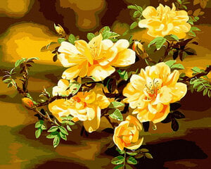 Tapyba pagal skaičius Geltonos gėlės , 40x50 cm kaina ir informacija | Tapyba pagal skaičius | pigu.lt