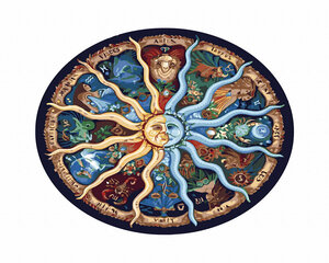 Tapyba pagal skaičius Zodiako ratas 40x50 cm kaina ir informacija | Tapyba pagal skaičius | pigu.lt
