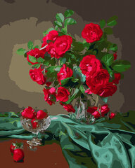 Tapyba pagal skaičius Raudonos gėlės 40x50 cm kaina ir informacija | Tapyba pagal skaičius | pigu.lt