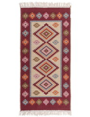 Kilimas Rhombs Maroon 80x150 cm kaina ir informacija | Kilimai | pigu.lt