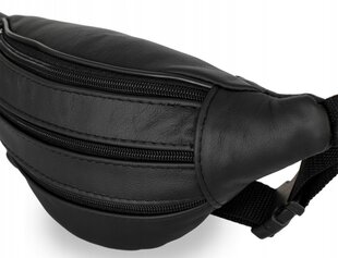 Кожаная поясная сумка мужская Reverse, чёрная цена и информация | Мужские сумки | pigu.lt