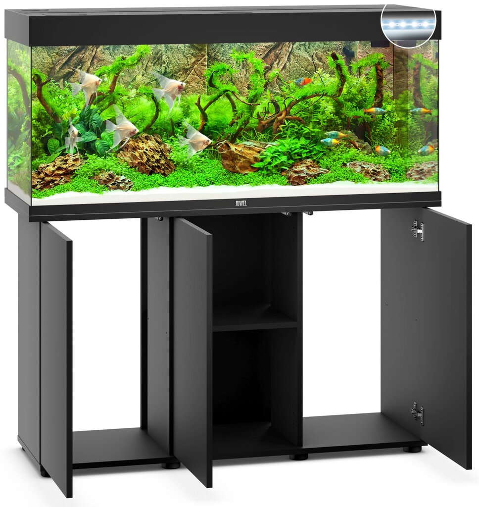 Akvariumas Juwel LED RIO 240l, juodas, su įranga kaina ir informacija | Akvariumai ir jų įranga | pigu.lt