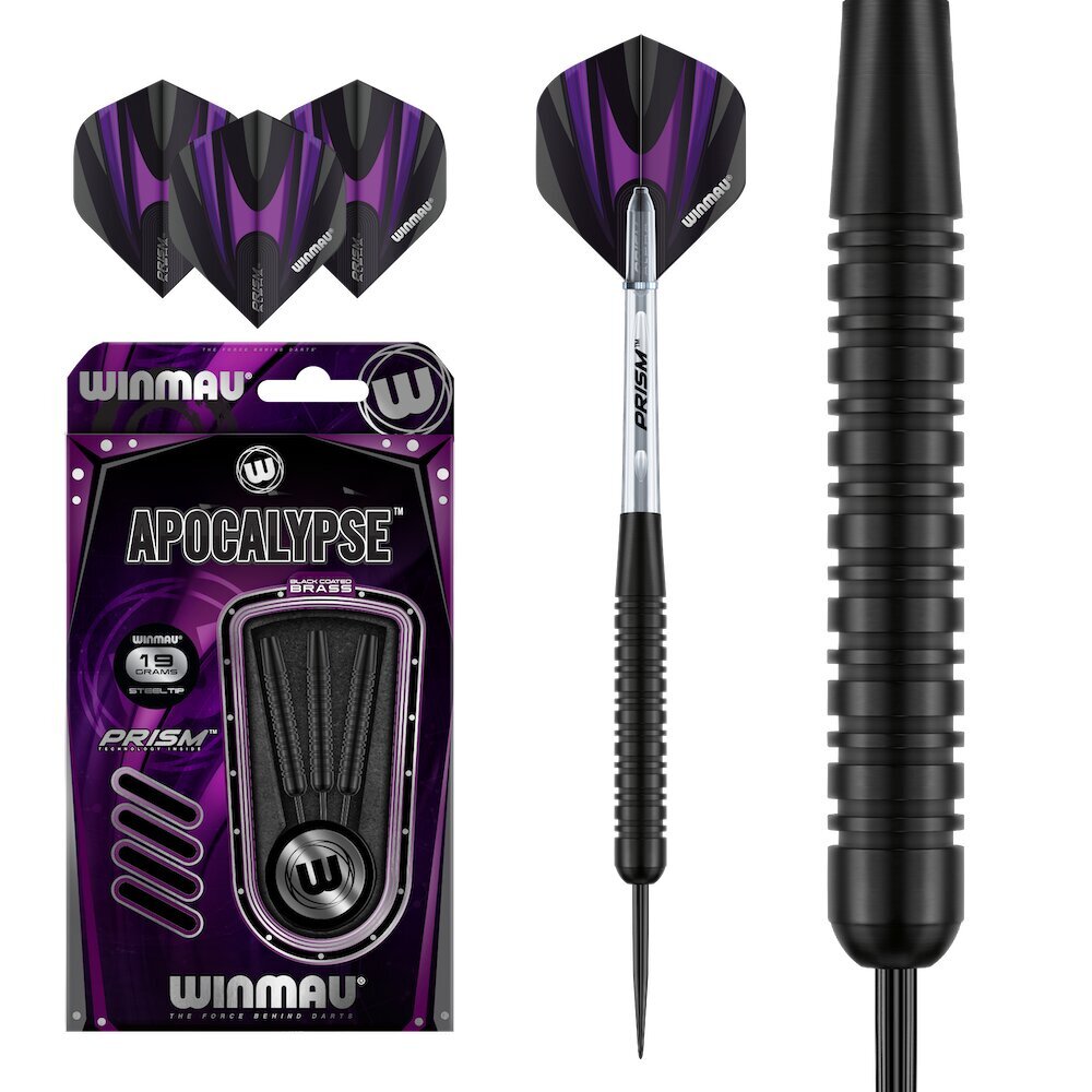 Strėlytės Winmau Apocalypse, 19 g, juodos kaina ir informacija | Smiginis | pigu.lt