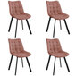 4-ių kėdžių komplektas Akord SJ.28, rožinis цена и информация | Virtuvės ir valgomojo kėdės | pigu.lt