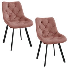 комплект из 2 стульев Akord SJ.33, розовый цена и информация | Стулья для кухни и столовой | pigu.lt