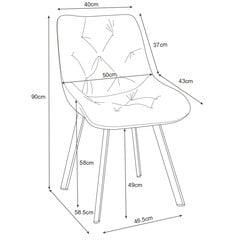 4-ių kėdžių komplektas Akord SJ.33, pilkas kaina ir informacija | Virtuvės ir valgomojo kėdės | pigu.lt