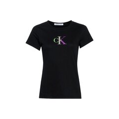 Calvin Klein marškinėliai moterims 83726, juodi цена и информация | Женские футболки | pigu.lt
