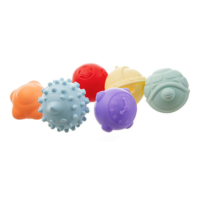 Sensorinių kamuoliukų rinkinys Akuku, 6 vnt. kaina ir informacija | Žaislai kūdikiams | pigu.lt