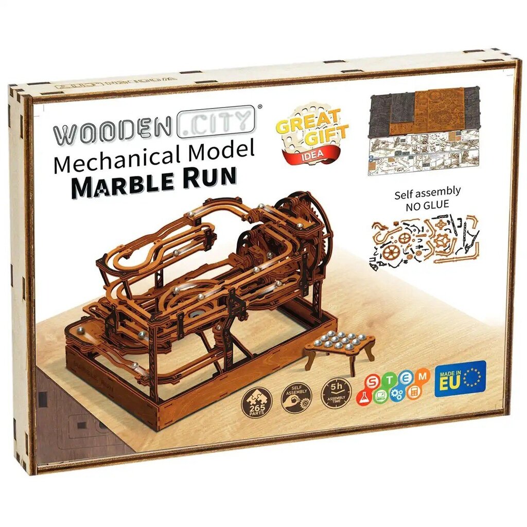 Medinė dėlionė 3D Wooden city, 265 d. kaina ir informacija | Dėlionės (puzzle) | pigu.lt