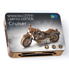 Konstruktoriu 3D Wooden Motorbike Puzzle Cruiser V-Twin Limited Edition цена и информация | Конструкторы и кубики | pigu.lt