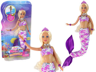Lėlė undinė Lean Toys, violetinė kaina ir informacija | Žaislai mergaitėms | pigu.lt