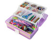Kūrybinis rinkinys lagamine Lean Toys, violetinis цена и информация | Lavinamieji žaislai | pigu.lt