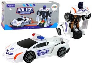 Policijos automobilis-robotas 2in1, baltas kaina ir informacija | Žaislai berniukams | pigu.lt