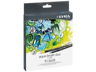 Flomasteriai Lyra Aqua Brush Duo, 24vnt. цена и информация | Принадлежности для рисования, лепки | pigu.lt