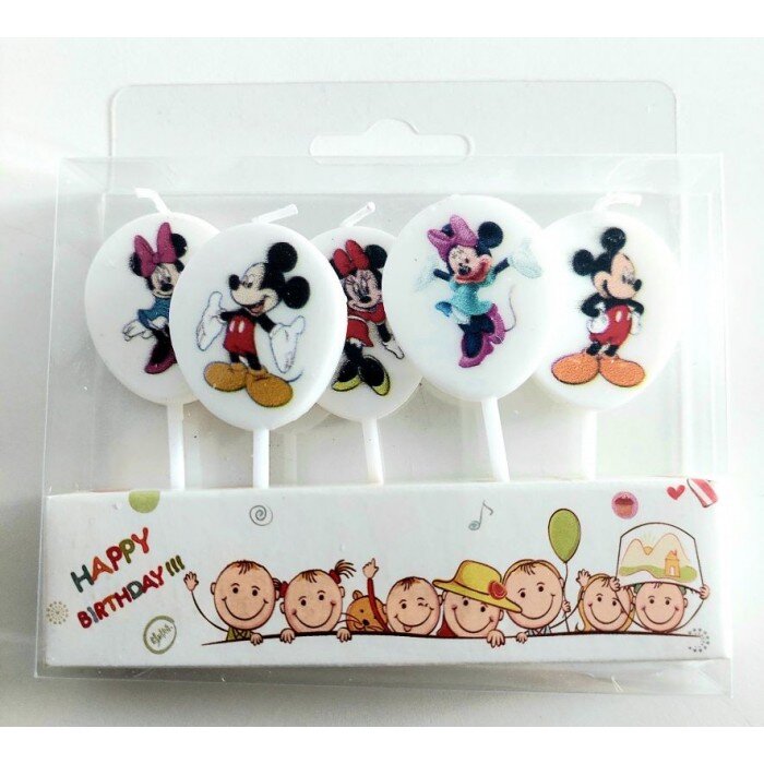 Žvakutės Mickey ir Minnie Mouse, 5vnt. kaina ir informacija | Dekoracijos šventėms | pigu.lt
