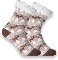 Зимние унисекс носки Vihir, нескользящие, мягкие, коричневые цена и информация | Женские носки | pigu.lt