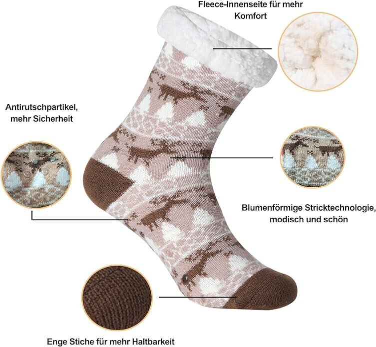 Žieminės kojinės unisex Vihir, rudos kaina ir informacija | Moteriškos kojinės | pigu.lt