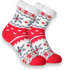 Зимние унисекс носки Vihir, нескользящие, мягкие, красные цена и информация | Женские носки | pigu.lt