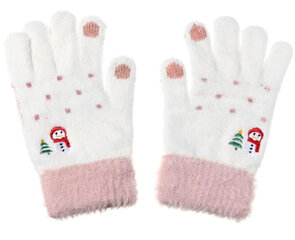 Детские зимние перчатки для девочек FD105, белые цена и информация | Шапки, перчатки, шарфы для девочек | pigu.lt