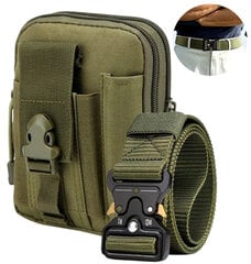 Мужская военная тактическая сумка + ремень S30 зеленый цена и информация | Мужские сумки | pigu.lt