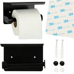 Держатель для туалетной бумаги 14,3 x 10,7 x 9,2 SC43 черный цена и информация | Аксессуары для ванной комнаты | pigu.lt