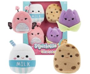 Pliušinių žaislų rinkinys Mini Squishmallows, 4 vnt kaina ir informacija | Minkšti (pliušiniai) žaislai | pigu.lt