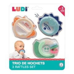 Kūdikio barškučių rinkinys Ludi Trio kaina ir informacija | Žaislai kūdikiams | pigu.lt