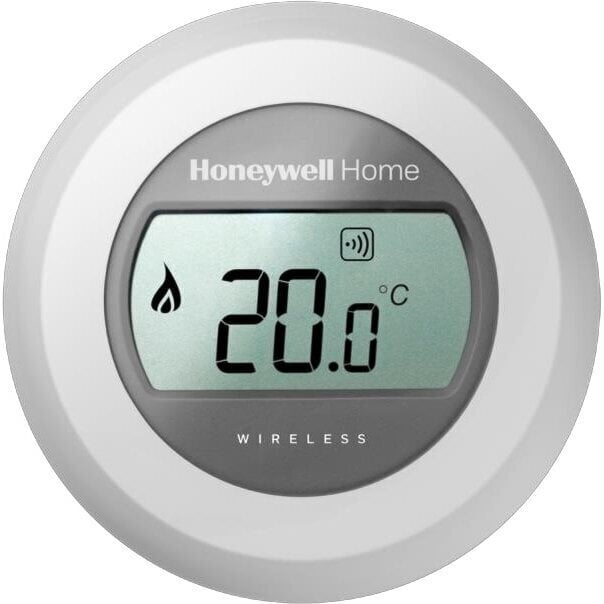 Honeywell Patalpų temperatūros Bevielis šilumos reguliatorius. Apvalus patalpos temperatūros jutiklis su LCD ekranu цена и информация | Priedai šildymo įrangai | pigu.lt