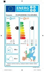 Oro kondicionierius Panasonic CS-Z25UD3EAW kaina ir informacija | Panasonic Oro reguliavimo įranga | pigu.lt