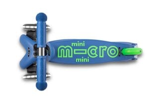 Triratis paspirtukas Micro Mini Deluxe LED Crystal Blue, mėlynas kaina ir informacija | Paspirtukai | pigu.lt