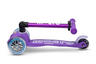 Triratis paspirtukas Micro Mini Deluxe Foldable, violetinis kaina ir informacija | Paspirtukai | pigu.lt