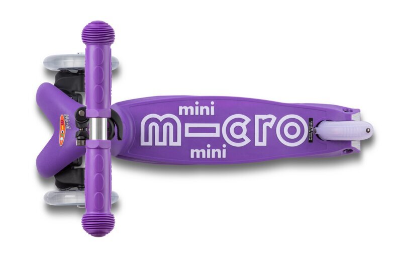 Triratis paspirtukas Micro Mini Deluxe Foldable, violetinis kaina ir informacija | Paspirtukai | pigu.lt