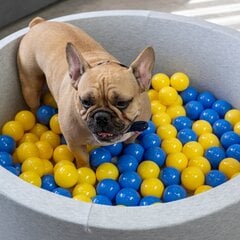 Petsona шар-бассейн для собак 90x30cm/200 шаров круглый кот кролик животное собака бассейн животные пена бассейн портативный сделано в ЕС, светло-серый цена и информация | Игрушки для собак | pigu.lt