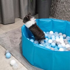 Petsona складной мяч бассейн для собак кошек 100 шаров круглый кот кролик игрушка домашних собак бассейн животных бассейн портативный, синий цена и информация | Игрушки для собак | pigu.lt