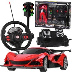 RC sportinis automobilis su vairu, pedalais ir šviesoforu цена и информация | Игрушки для мальчиков | pigu.lt