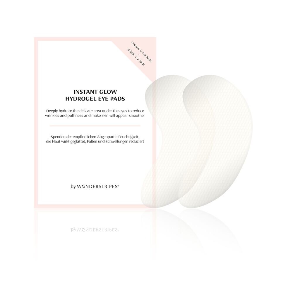 Paakių padeliai Wonderstripes Instant Glow Hydrogel Eye Pads, 1 x 2 vnt. kaina ir informacija | Veido kaukės, paakių kaukės | pigu.lt