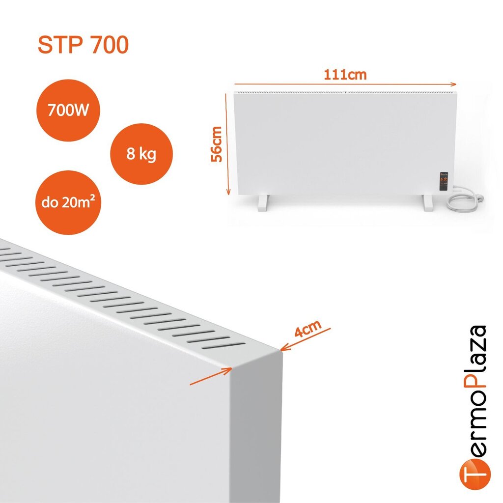Šildytuvas Termoplaza STP 700, baltas kaina ir informacija | Šildytuvai | pigu.lt