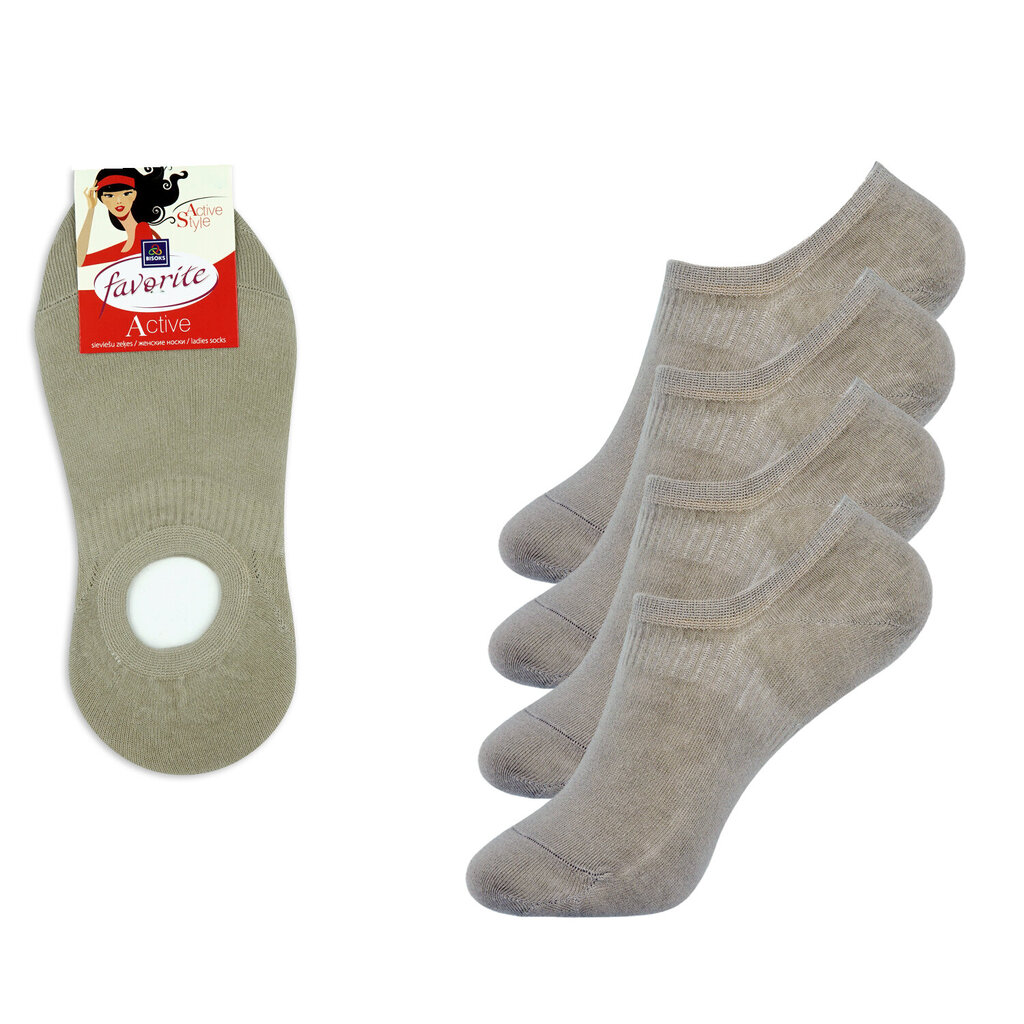 Kojinės moterims Bisoks 21161, smėlio spalvos, 4 poros цена и информация | Moteriškos kojinės | pigu.lt