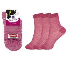 Женские носки Bisoks 22047, розовые, 3 пары цена и информация | Женские носки | pigu.lt