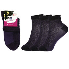 Kojinės moterims Bisoks 22161, violetinės, 3 poros kaina ir informacija | Moteriškos kojinės | pigu.lt