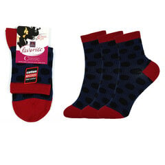 Kojinės moterims Bisoks 22168, raudonos, 3 poros kaina ir informacija | Moteriškos kojinės | pigu.lt