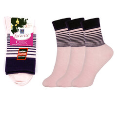 Kojinės moterims Bisoks 22172, rožinės, 3 poros kaina ir informacija | Moteriškos kojinės | pigu.lt