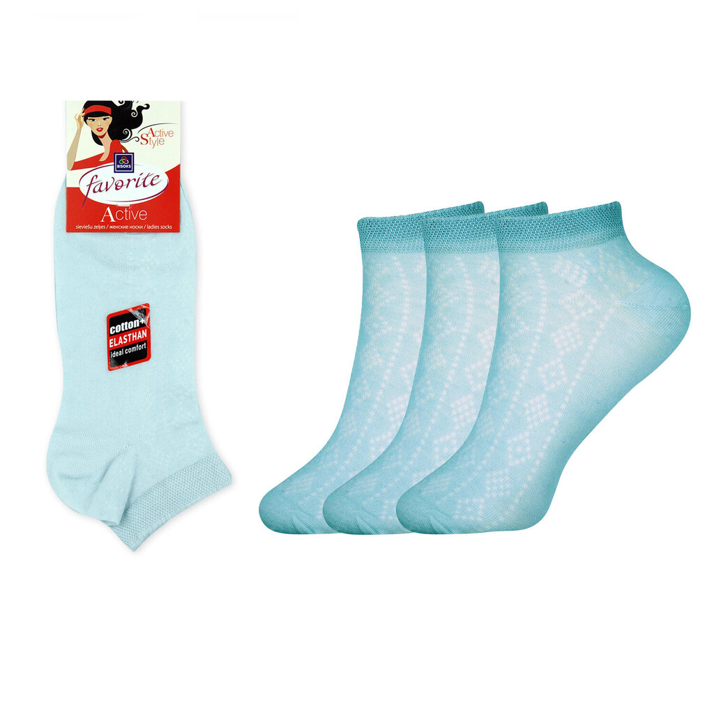 Kojinės moterims Bisoks 22193, mėlynos, 3 poros kaina ir informacija | Moteriškos kojinės | pigu.lt