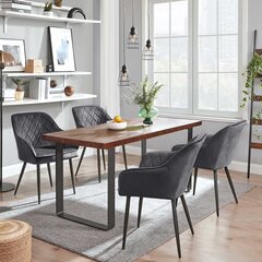 Мягкое кресло с подлокотниками серого цвета SONGMICS SHPME333 цена и информация | Стулья для кухни и столовой | pigu.lt